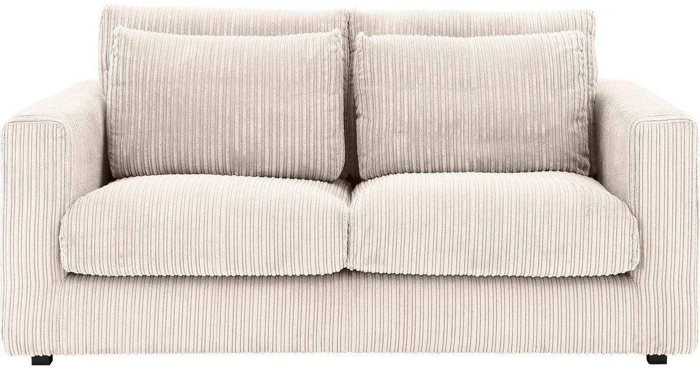 Goossens Bank Ravenia beige, stof, 2-zits, stijlvol landelijk