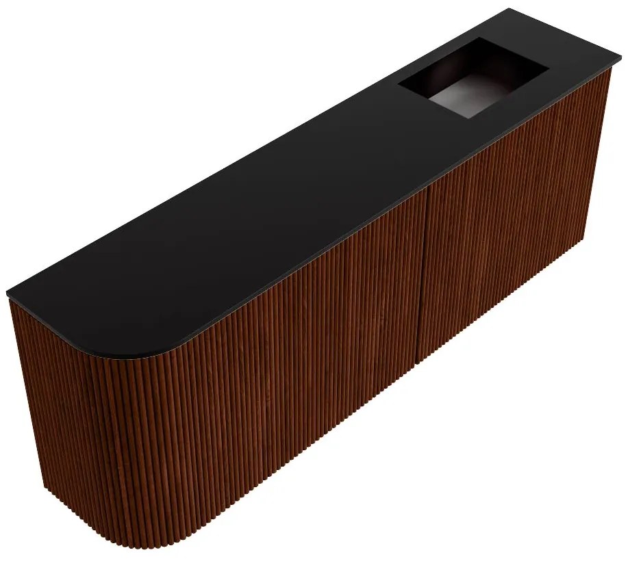 Mondiaz Joya 110cm toiletmeubel ronding links ruby met wastafel faye rechts zonder kraangat urban