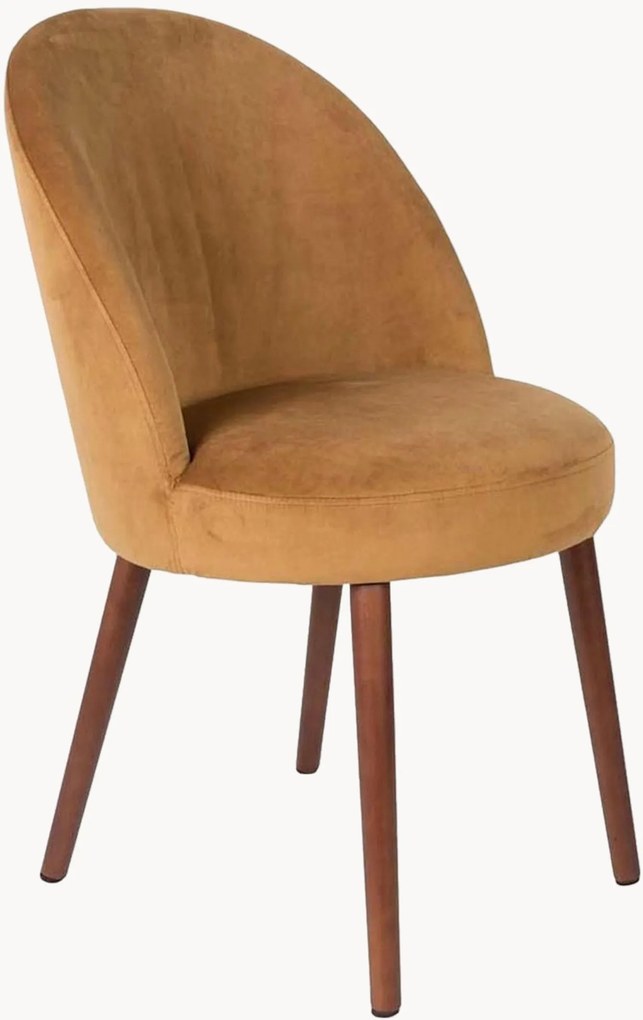 Fluwelen eetkamerstoelen Barbara, 2-delig