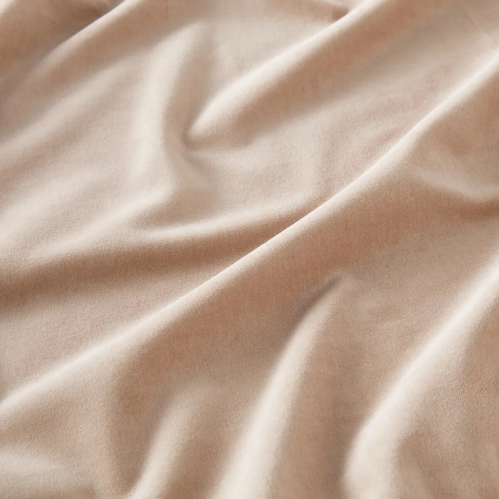 Fluwelen gordijn, met aangerimpelde bies en golf, VELVET