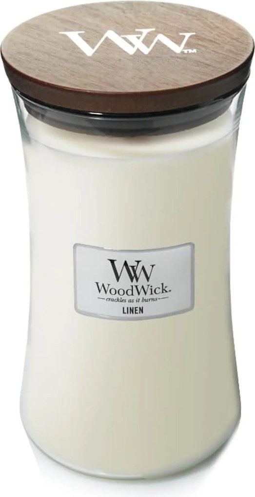 WoodWick geurkaars - Large Hourglass - Linen