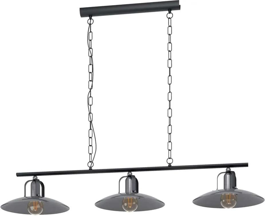 EGLO hanglamp 3-lichts Kenilworth - nikkel/zwart - Leen Bakker