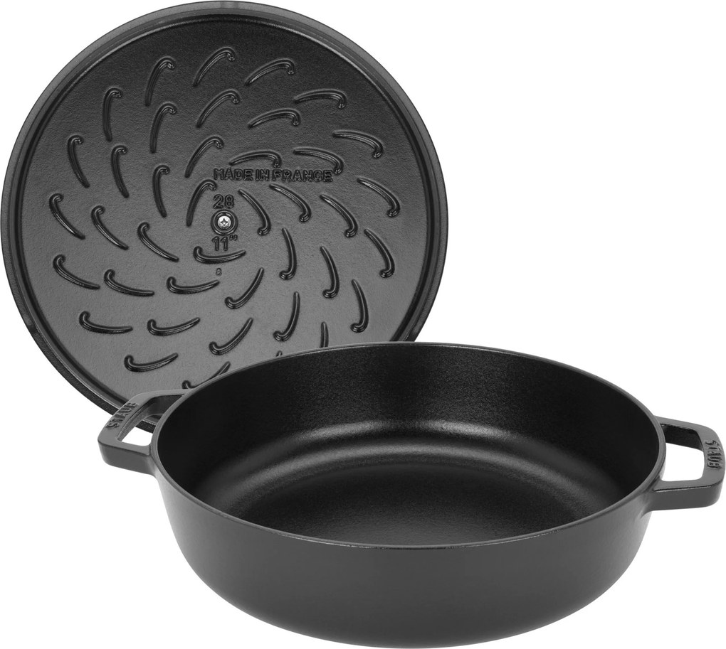 Staub Braisers Sauteerpan Chistera 28 cm / 3,7 l, Zwart - Braisers - Staub
