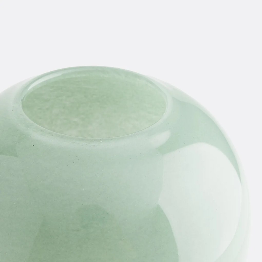 Afgeronde vaas in glas H23,5 cm, Iva