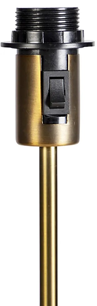 Vloerlamp verstelbaar brons met kap lichtgrijs 50 cm - Parte