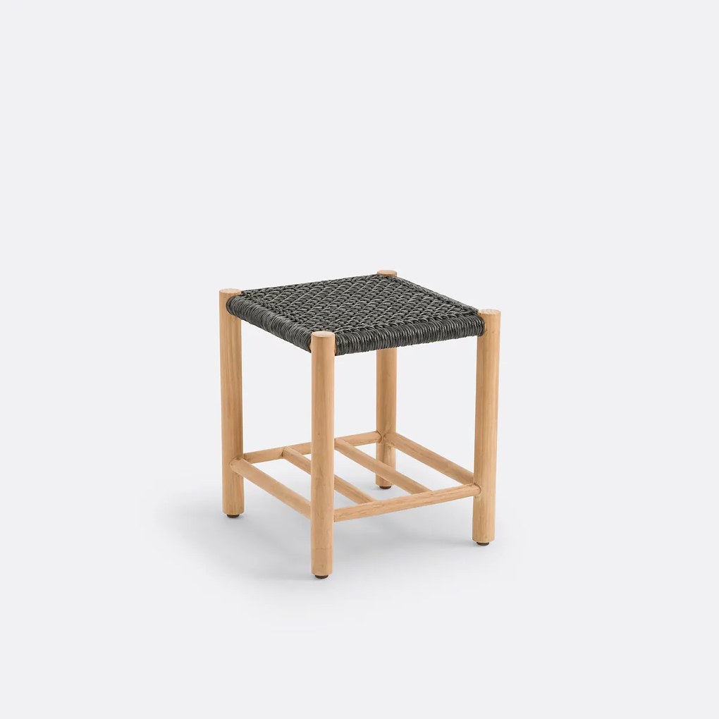 Kruk in teak en geweven hars, Jalek