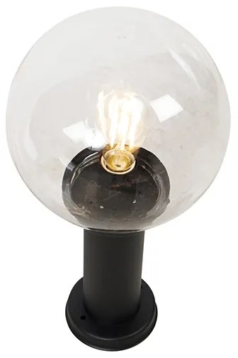 Staande buitenlamp zwart met kunststof bol 50 cm IP44 - Sfera