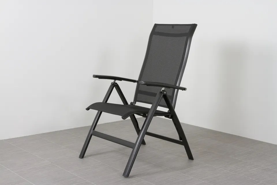 Kettler Legato/Edge verstelbare aluminium tuinset voor 4 personen 160x95 cm. - Antraciet