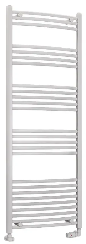 Eastbrook Wendover gebogen handdoekradiator 60x160cm 690W wit glans