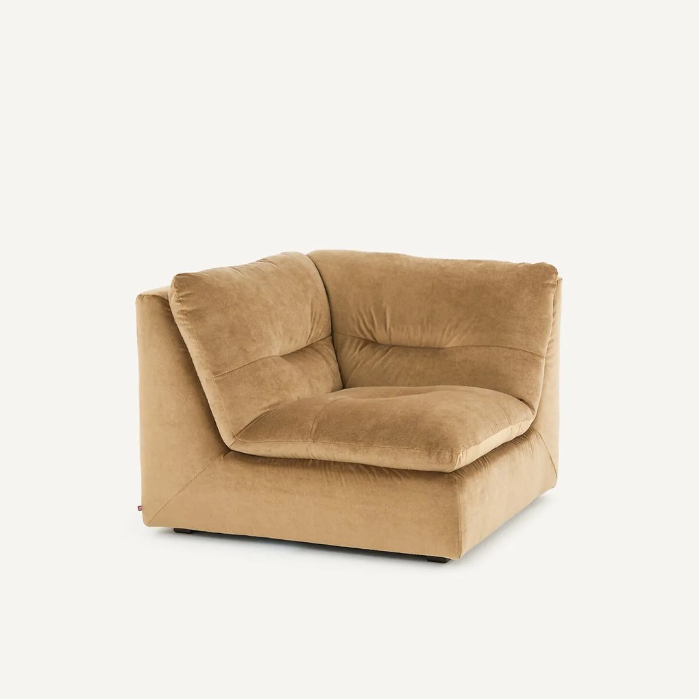 Modulaire 90° hoek in linnen fluweel, GIULIANO