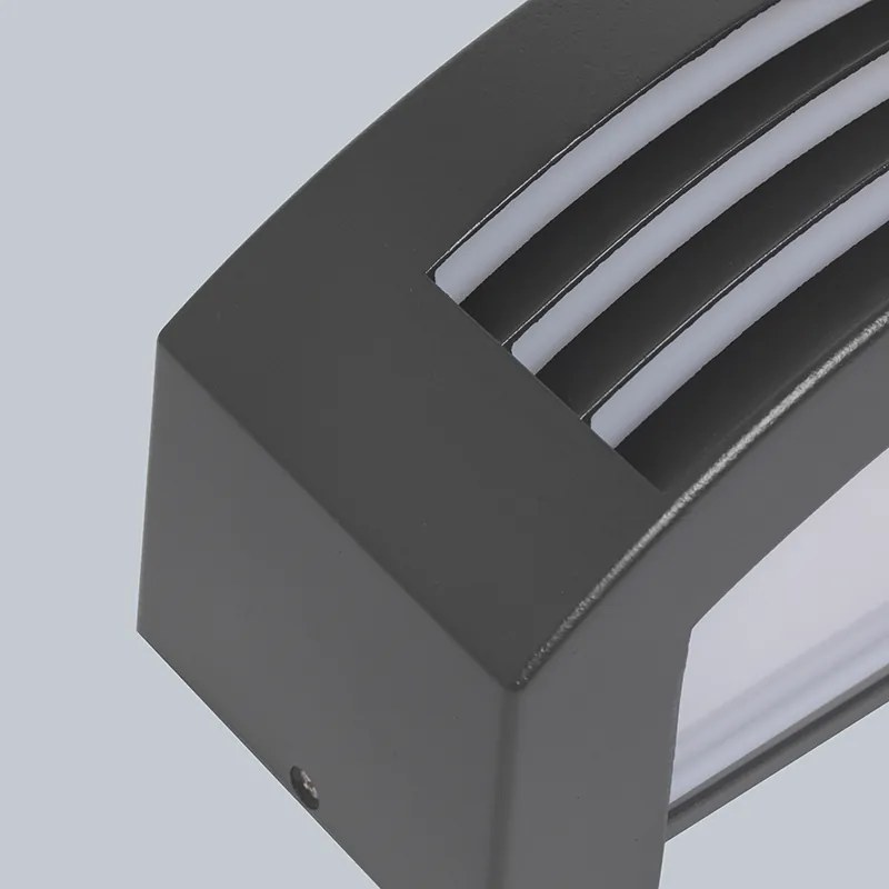 Smart wandlamp antraciet IP44 incl. Wifi P45 - Hurricane 1