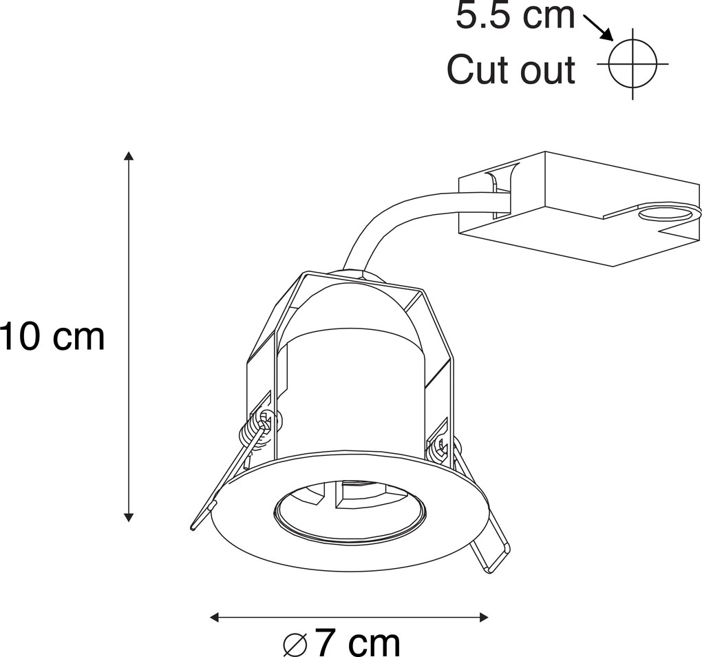 Smart moderne spot zwart incl. ST64 WiFi lichtbron - Insight
