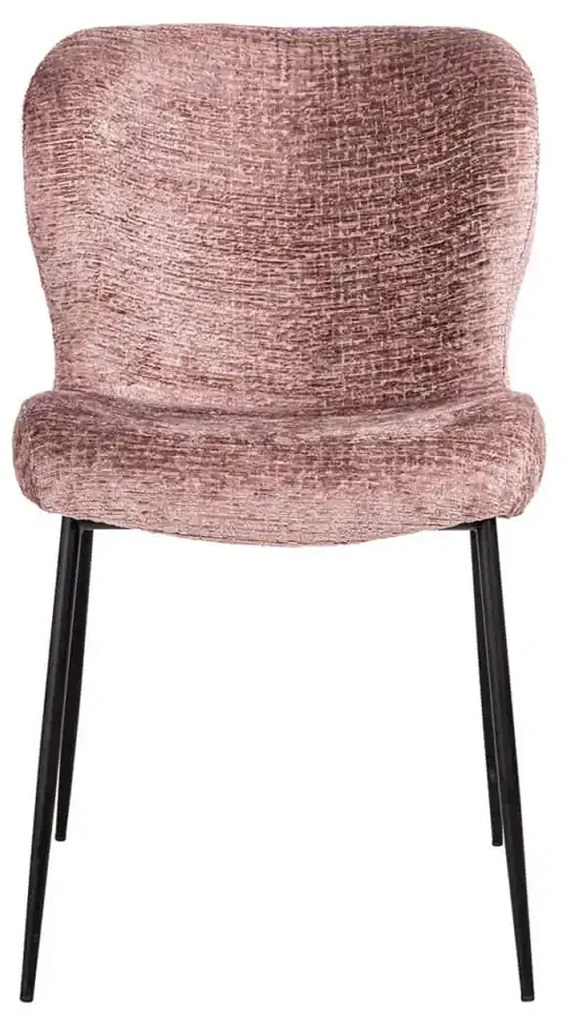 Richmond Interiors Darby Eetkamerstoel Zachte Stof Roze Pale Fusion