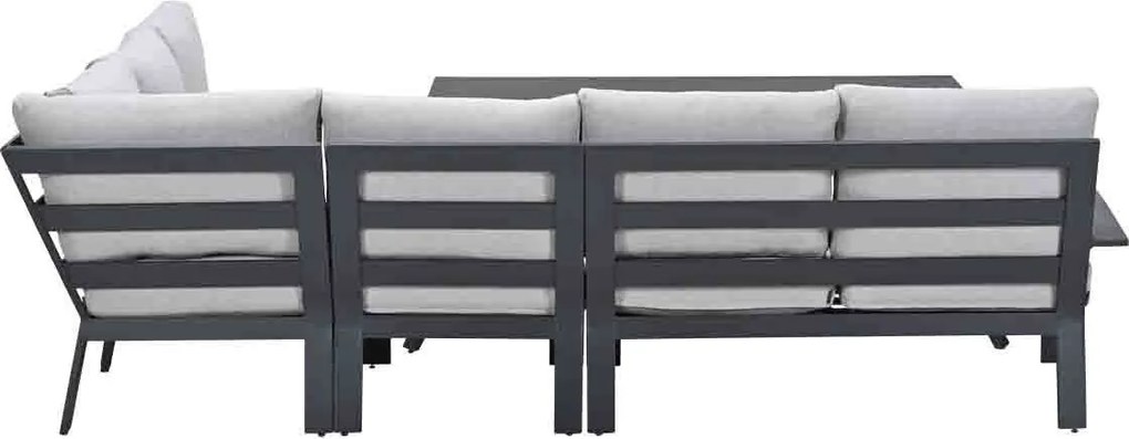 Garden Impressions Camilo lounge dining set 6-delig rechts - donker grijs