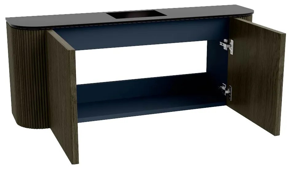 Mondiaz Joya 105cm toiletmeubel ronding links/rechts shadow met wastafel faye midden zonder kraangat urban