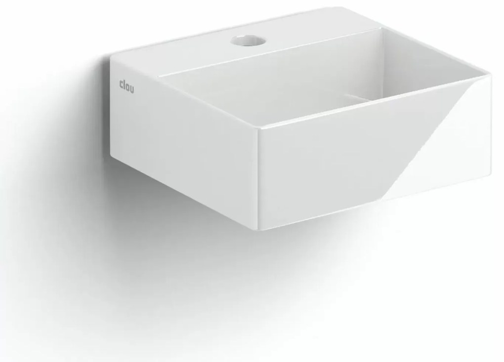 Clou New Flush 1 keramische fontein 28cm met kraangat wit glans