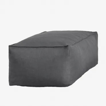 Tuinpoef 110x65 Cm In Dojans-stof Gris Granito - Sklum