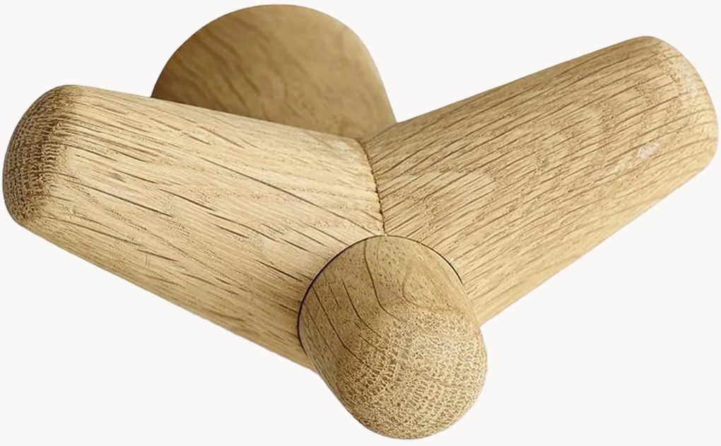 Wandkapstokken Tail van eikenhout, 4-delig