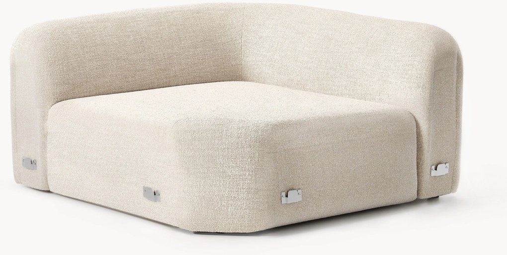 Afgeronde hoekmodule Wolke van bouclé