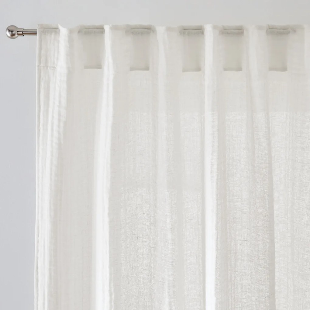 Gaasgordijn van katoen en linnen, verborgen lipjes, ELKI