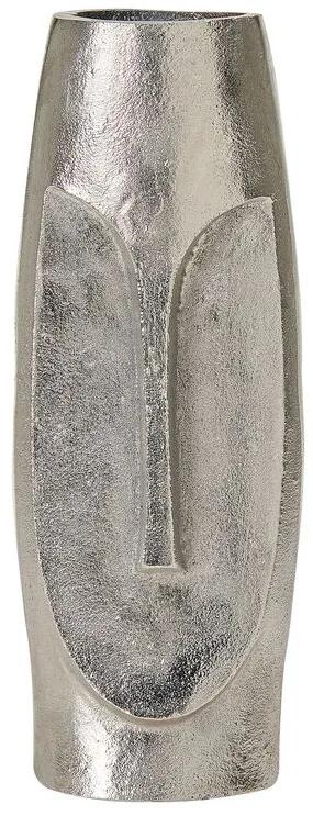 Bloemenvaas aluminium zilver 32 cm CARAL Beliani