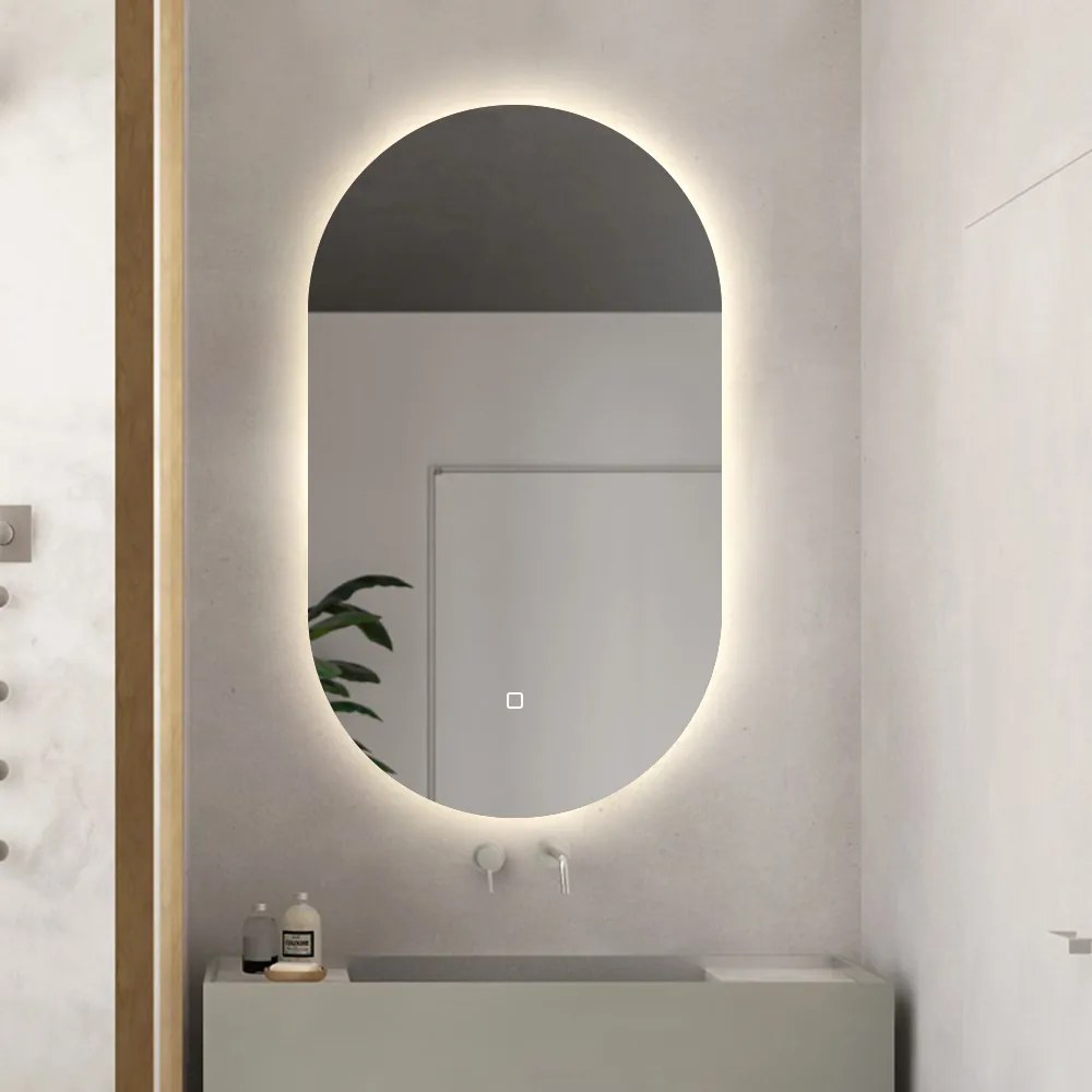Fontana Proma badkamermeubel 240cm met zwarte waskommen en LED spiegels walnoot