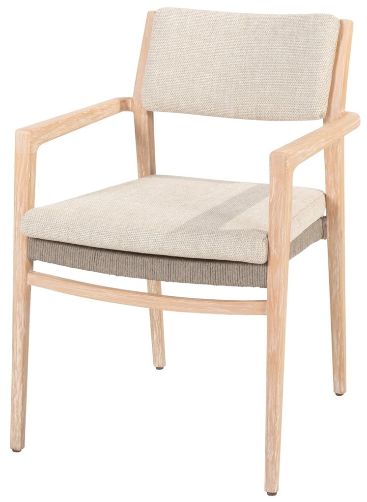 Julia stapelbare dining tuinstoel brushed teak 4 Seasons Outdoor