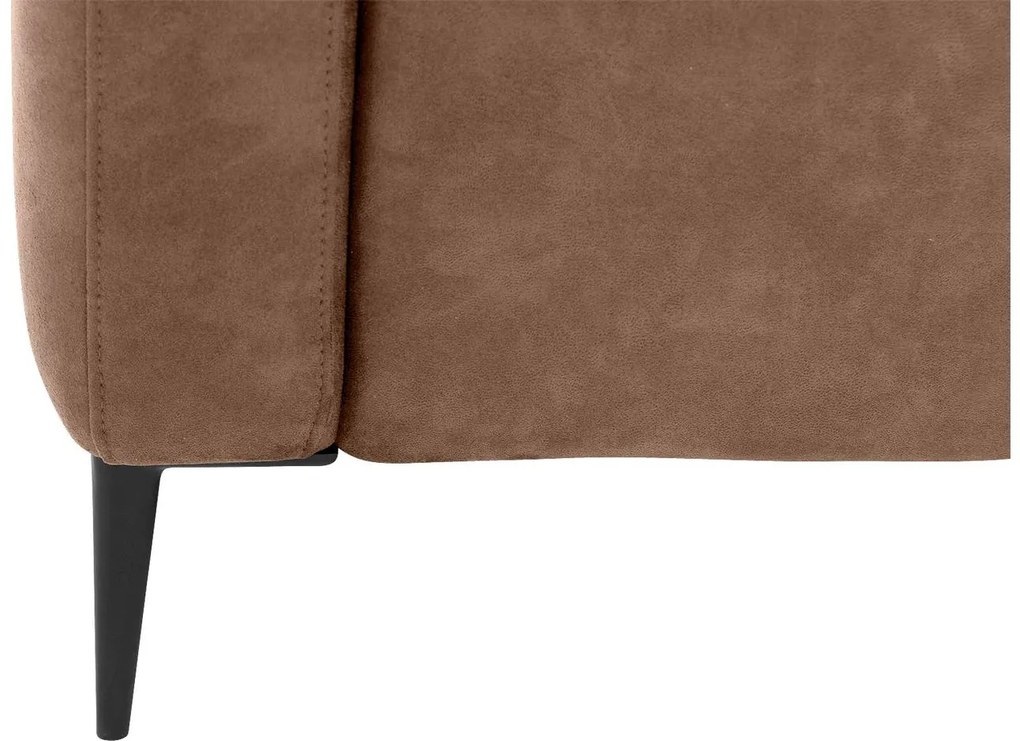 Goossens Key West bruin, micro leer, 2,5-zits, modern design