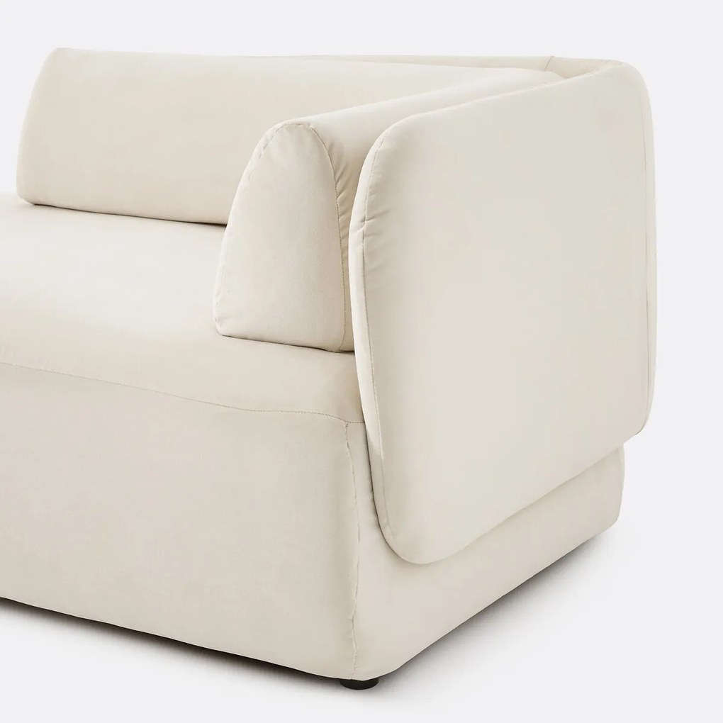 Longchair links, fluweel, Méridiano