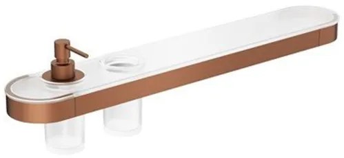 Crosswater Velo Planchet - 60cm - zeepdispenser - bekerhouder - geborsteld brons VE040BZ