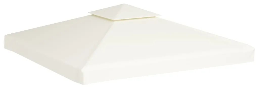 vidaXL Vervangend tentdoek prieel 310 g/m² 3x3 m crèmewit