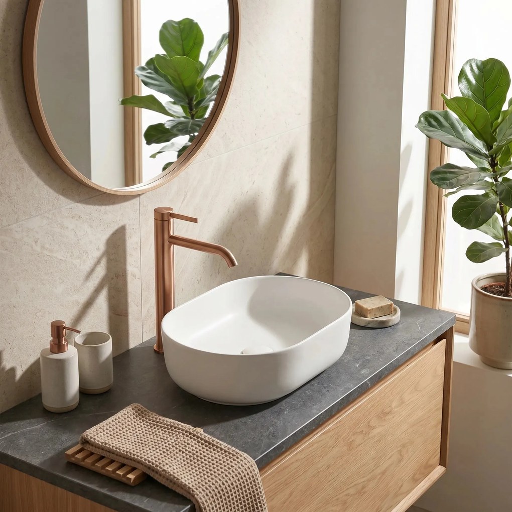 Wastafelkraan REA Rivo Brush Copper