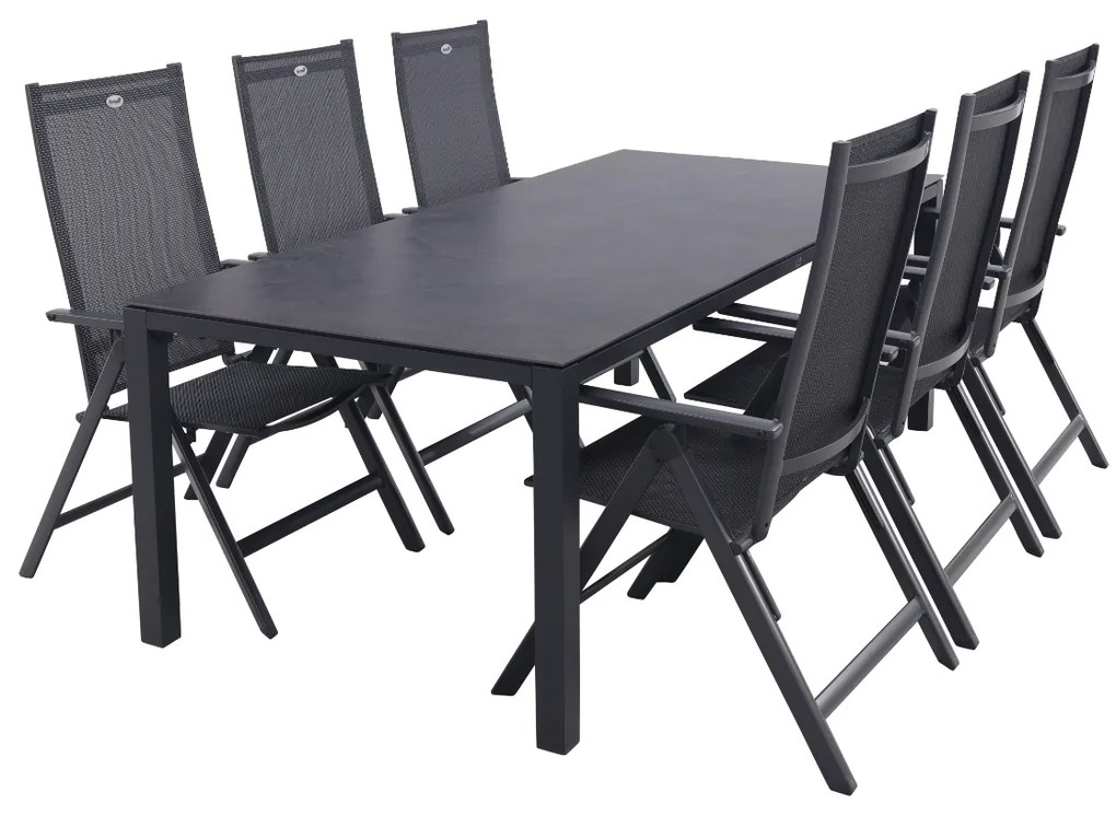 Hartman Napoli/Chaneo verstelbare tuinset - 220x100 cm. - 7-delig