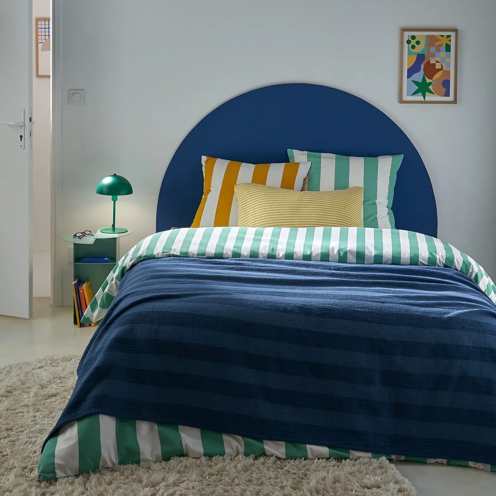 Kussensloop in katoen, Hendaye groen