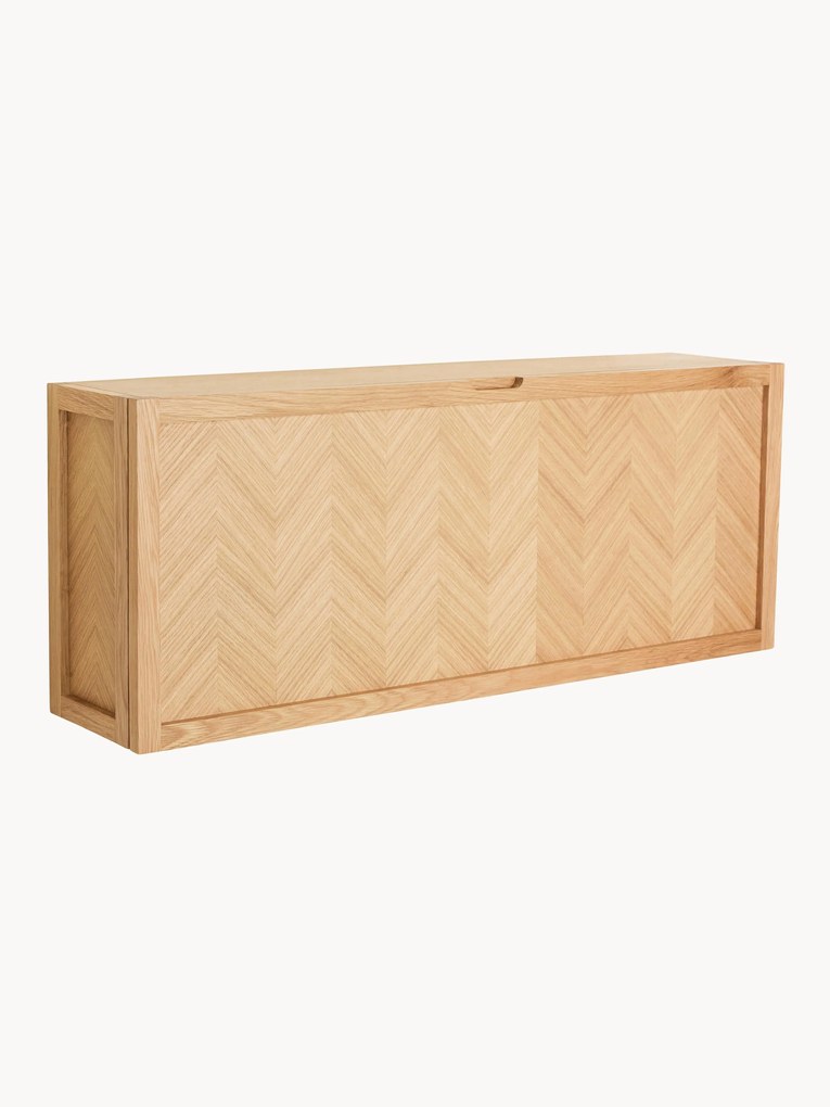 Schoenenkast Herringbone van hout met visgraatpatroon