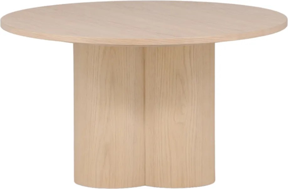 Salontafel Met Cilindervormige Poten Naturel - 80 X 80cm.