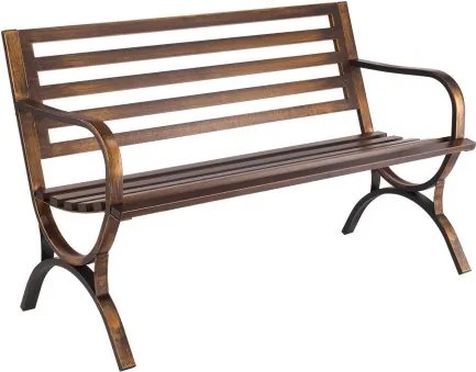 VEVOR Tuinbank Tuinmeubelen Banken 127 cm 250 kg Draagvermogen, Terrasbank Verandabank met Lattenpatroon &amp; Armleuningen met Afgeronde Randen, Balkonbank met Metalen Frame voor Park Binnenplaats Antiek Brons