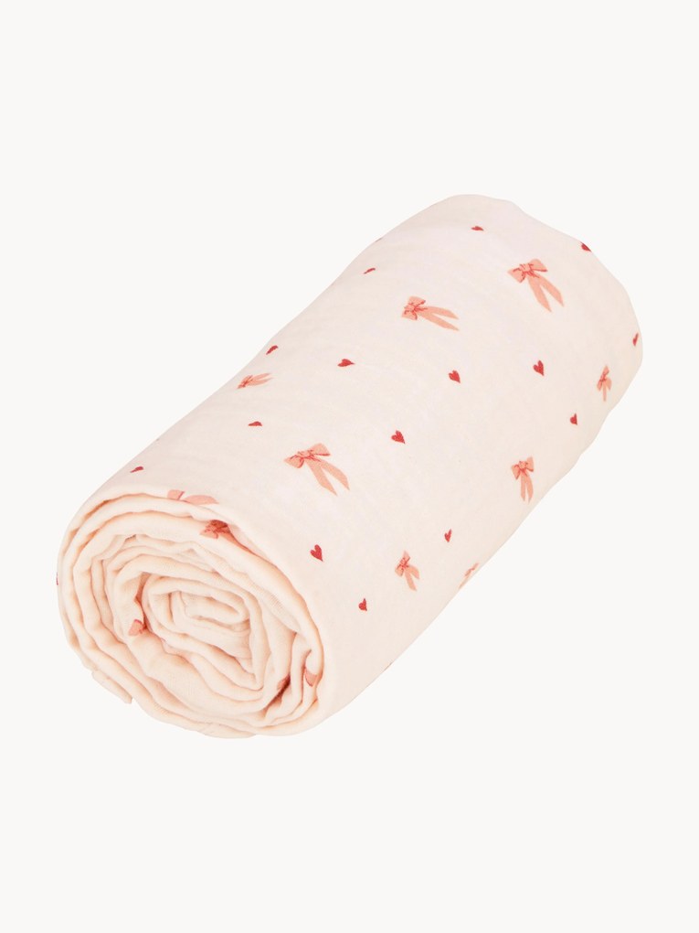 Babydekentje Bows van biokatoen