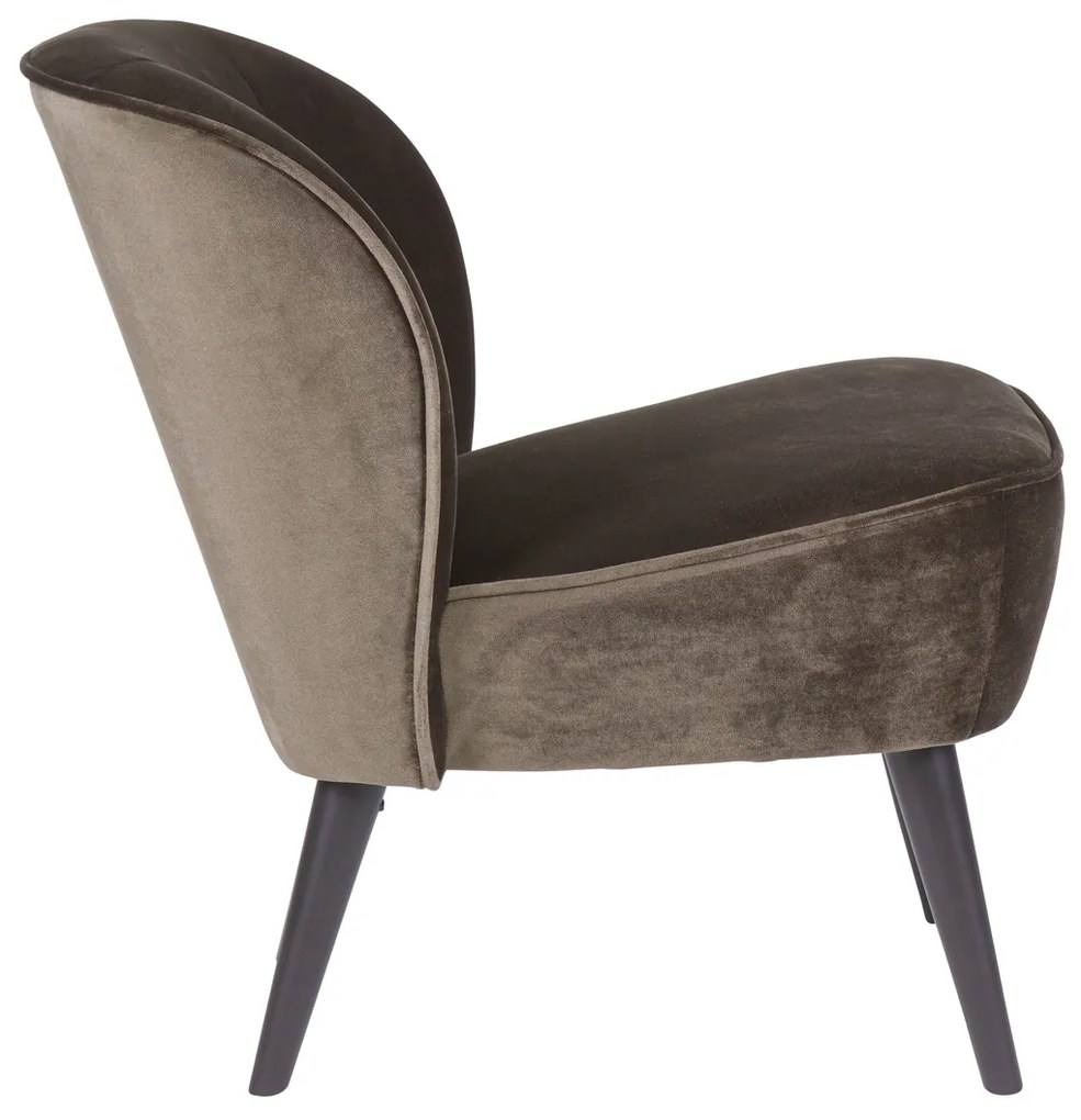 Woood Sara Fluwelen Fauteuil Groen