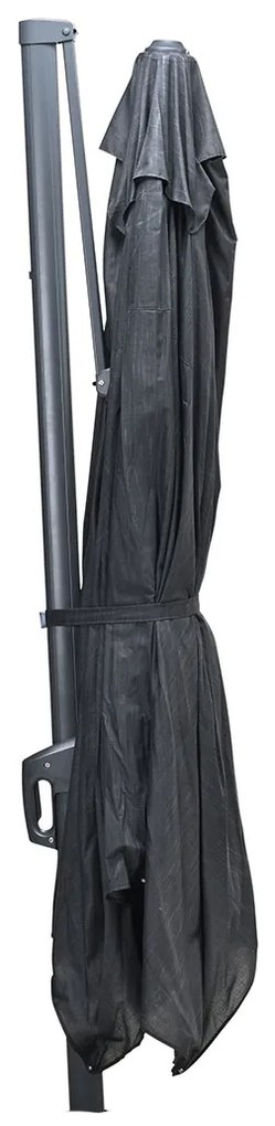 Garden Impressions Hawaii Big Pole telescopic zweefparasol 300x400 cm - zwart