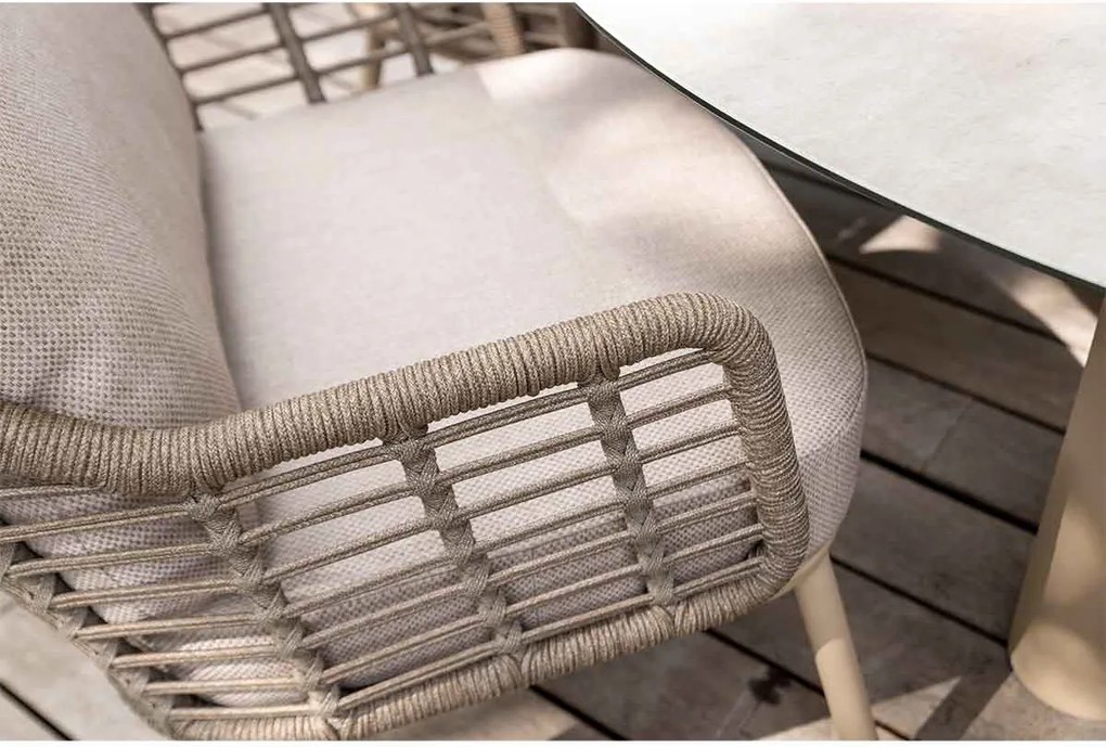 Taste by 4 Seasons Puglia lage tuinset 6-delig - Donato tuintafel Ø160x69 cm