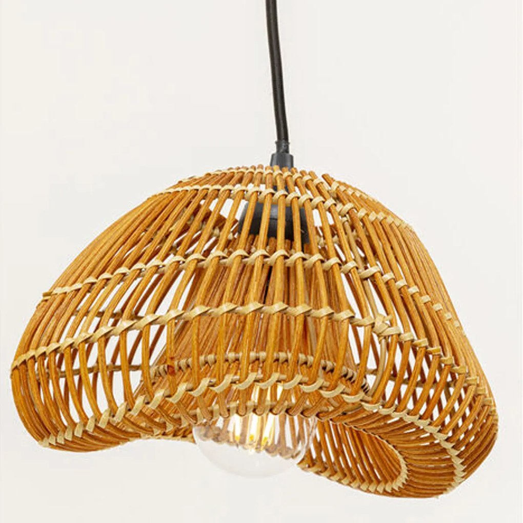 Kare Design Aloha Drop Quattro Eettafel Hanglamp Wabi Sabi Rotan