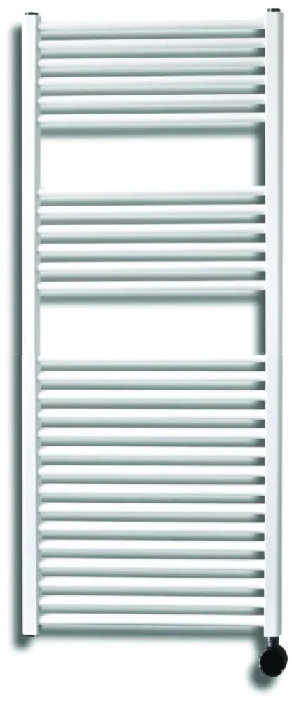 Sanicare elektrische design radiator 45x112cm wit met thermostaat links zwart