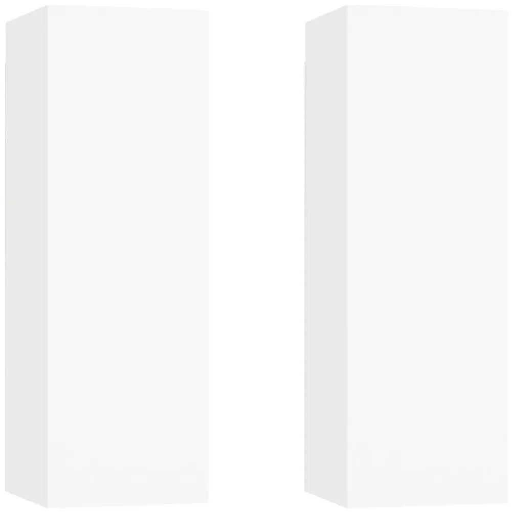 vidaXL Tv-meubelen 2 st 30,5x30x90 cm spaanplaat wit