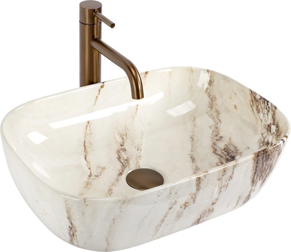 Opzetwastafel Rea Belinda Marrone Shiny