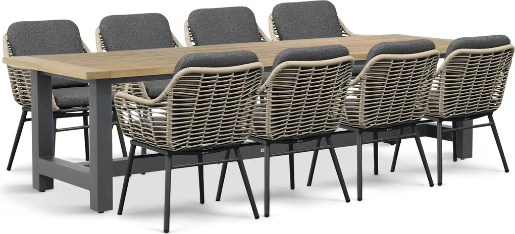 Tuinset 8 personen 300 cm Rope Grijs Coco Antoni/San