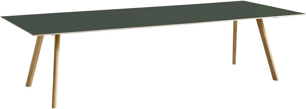 Hay CPH30 tafel 300x120 gezeept eiken groen linoleum tafelblad