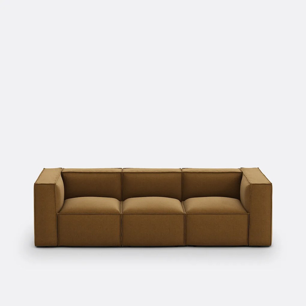 Modulaire bank, 3-zit, getextureerde stof, Seven