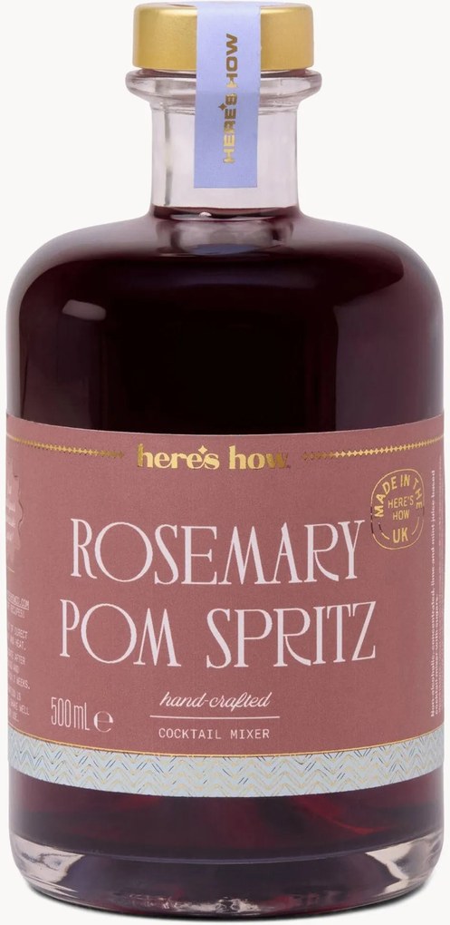 Handgemaakte cocktailmixer Rosemary Pom Spritz