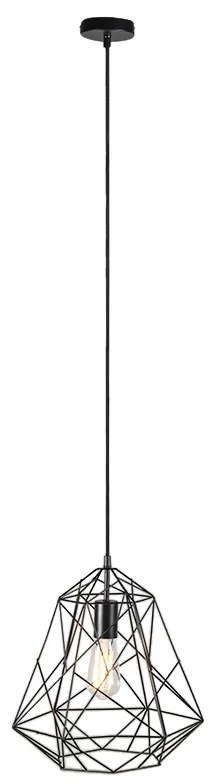 Smart industriële hanglamp met dimmer zwart incl. wifi ST64 - Framework Basic Modern Minimalistisch E27 Draadlamp met dimmer rond Binnenverlichting Lamp